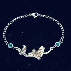 Mermaid Chain Bracelet with rhinestone charms